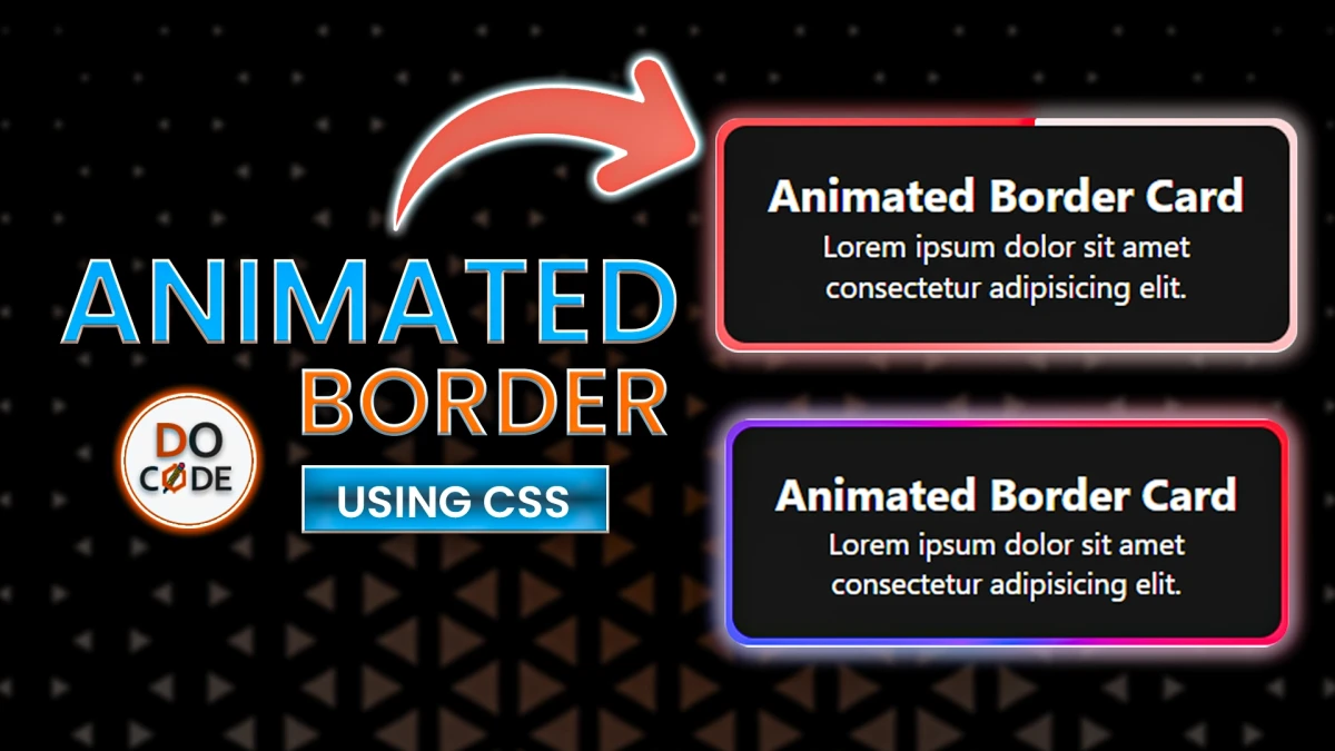 Animated Border Card with Conic Gradient Using Pure CSS