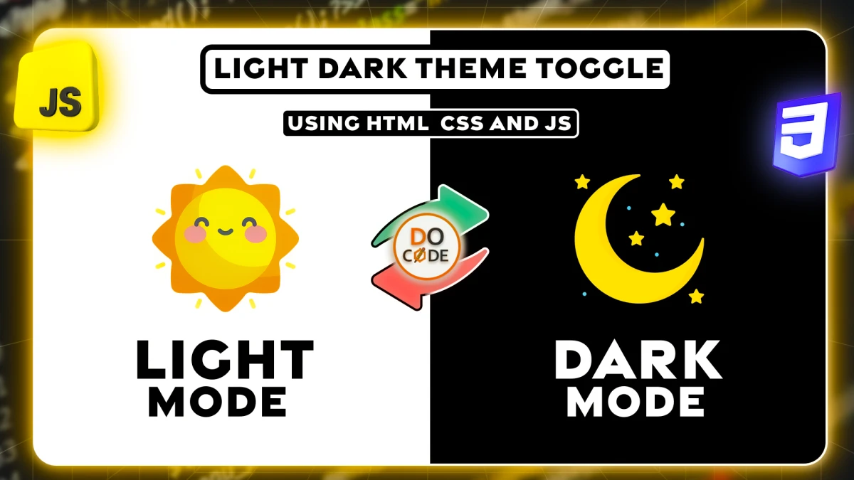 How to Create a Dark Mode & Light Mode Toggle Using CSS and JavaScript