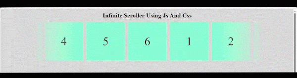 Infinite Horizontal Scroller with Pure CSS and javascript